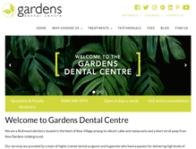 Tablet Screenshot of gardensdentalcentre.com